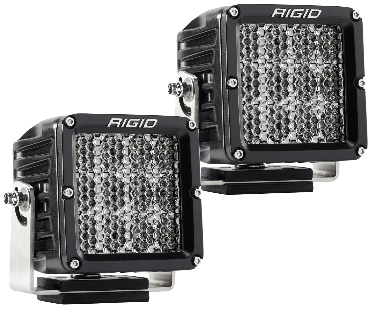 RIGID D-XL PRO LED Light, Driving Diffused, Surface Mount, Black Housing, Pair